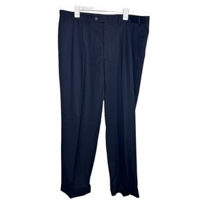 Lauren Ralph Lauren 100% Wool Navy Blue Mens Trouser Dress Pant Size 40x32